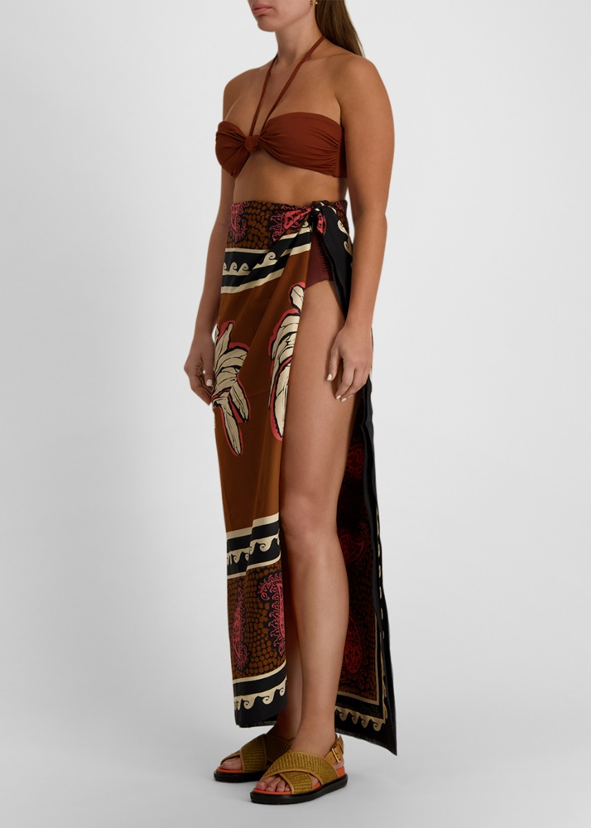 Seafares brown twisted bikini top