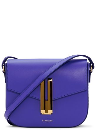 The small vancouver blue leather cross-body bag