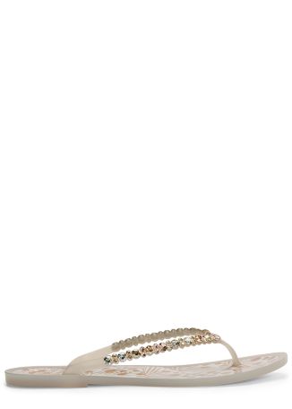 Esme crystal-embellished flip flops