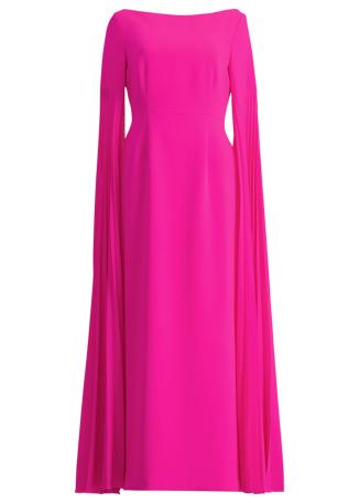 Grace pink pleated chiffon gown