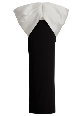 Filippa red off-the-shoulder crepe gown