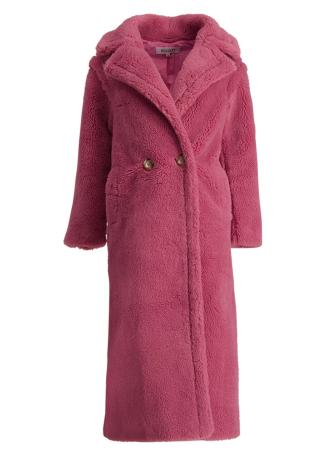 Indi pink faux fur coat