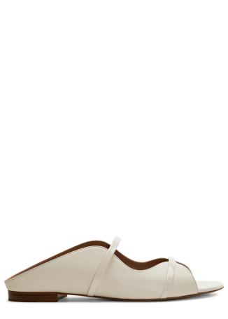 Norah ivory leather flats