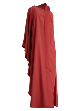 Bolkan pink one-shoulder crepe maxi dress