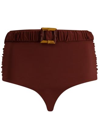 Ginger spice colour-blocked bikini top