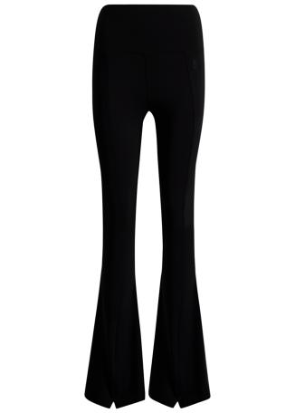 Full Force black zip-detail stretch-jersey leggings