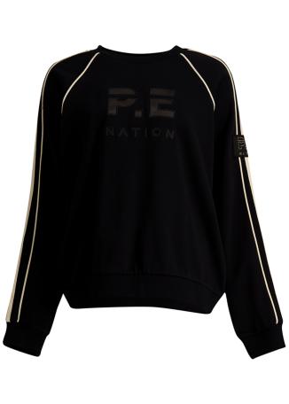 Crossman black logo-print cotton sweatshirt
