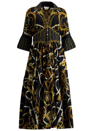 Coast to coast printed cotton maxi dress
