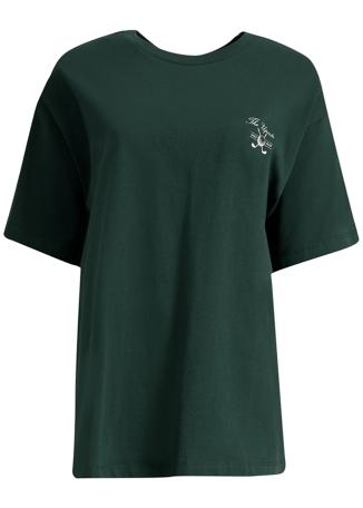 The Club Sam green logo-print cotton T-shirt