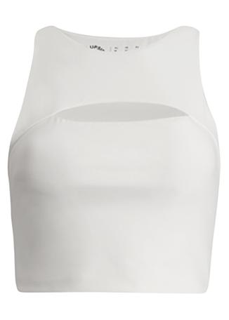 Milena white cut-out stretch-jersey top