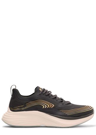 Streamline black striped sneakers