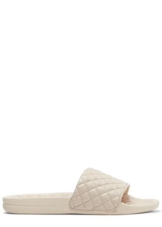 Lusso white quilted leather sandals