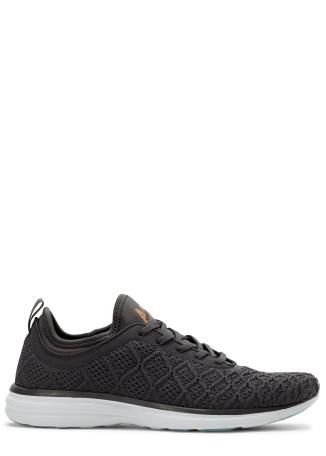 Techloom phantom grey woven stretch-knit sneakers