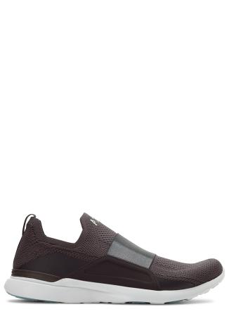 Techloom bliss grey mesh stretch-knit sneakers