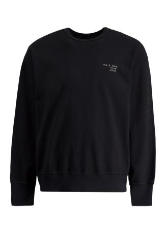 Black cotton-blend sweatshirt