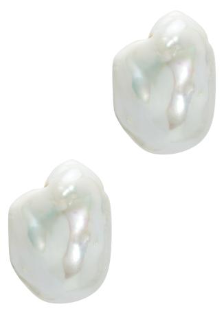 Baroque pearl stud earrings