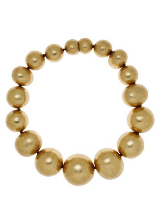 Vita gold-tone acacia beaded necklace