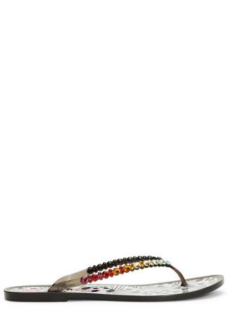 Esme crystal-embellished flip flops